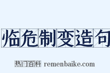 临危制变造句是什么意思的图片
